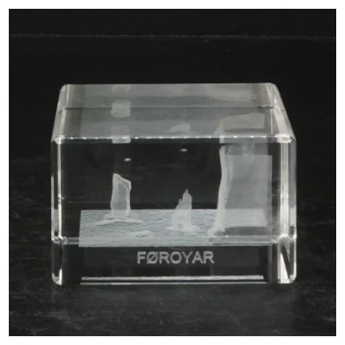 Glas skulptur fra Solberg (str. 8 x 8 cm)