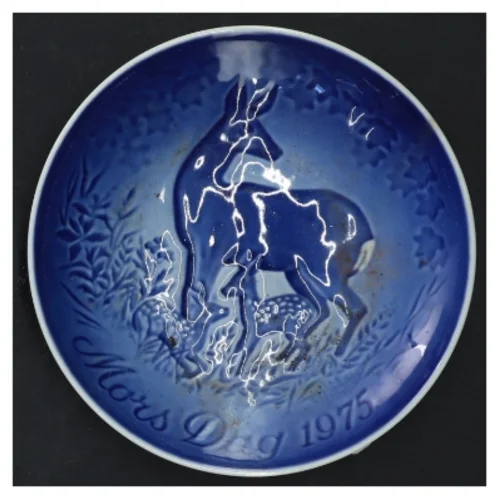Mors Dag 1975 Porcelæn Tallerken fra B&G (str. Ø 15 cm)