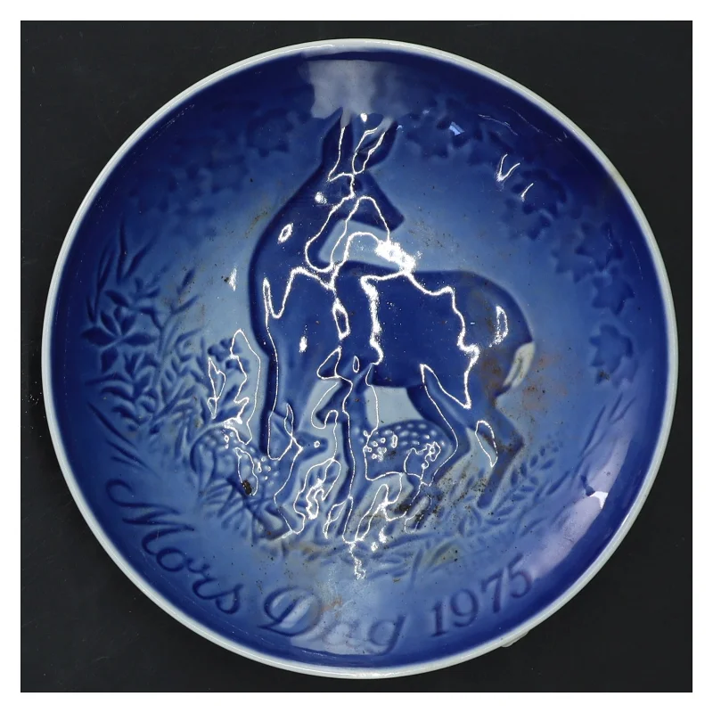 Mors Dag 1975 Porcelæn Tallerken fra B&G (str. Ø 15 cm)