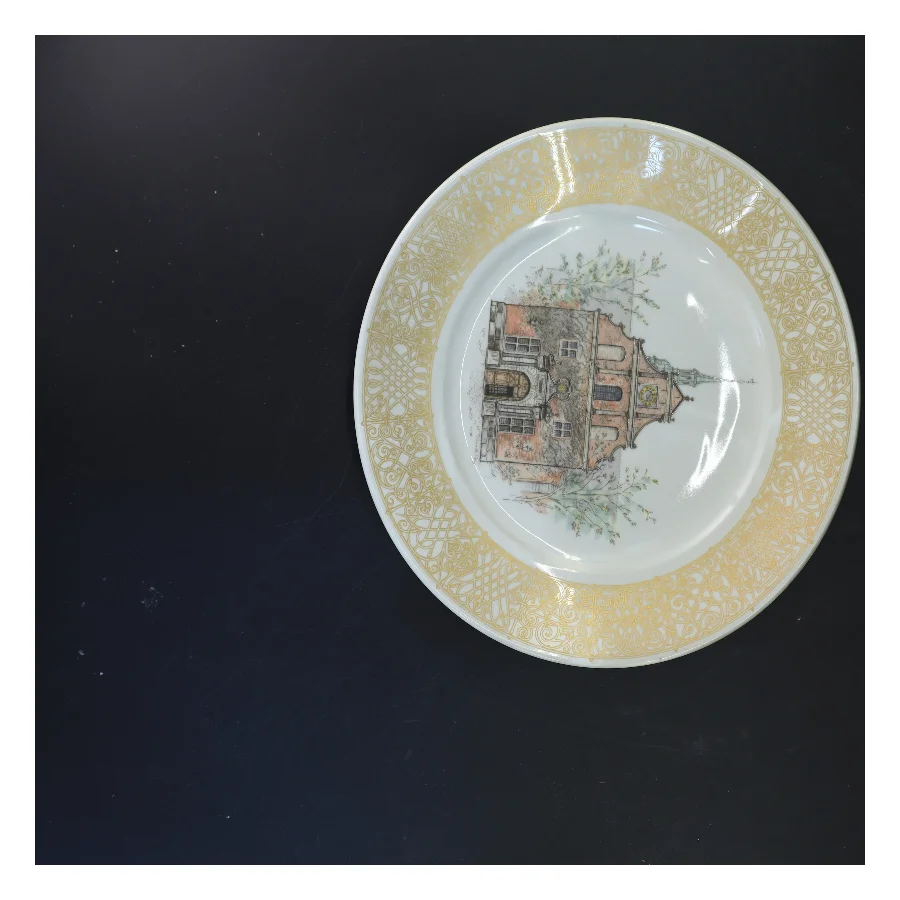 Kongelig Porcelæn tallerken med motiv fra Kongelig Porcelæn (str. Ø 27,5 cm)