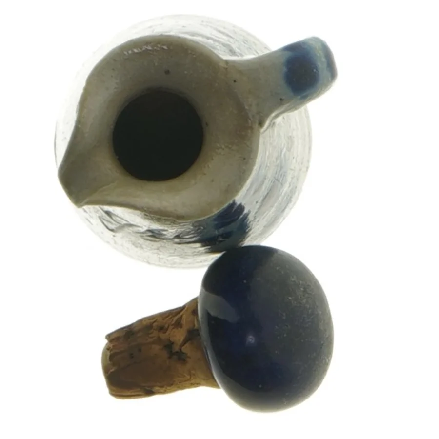 Keramikflaske med korkprop (str. 9,5 cm)