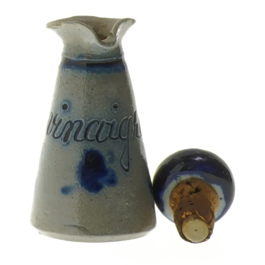 Keramikflaske med korkprop (str. 9,5 cm)