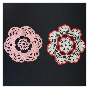 Hæklede doilies (str. Ø 19 cm)