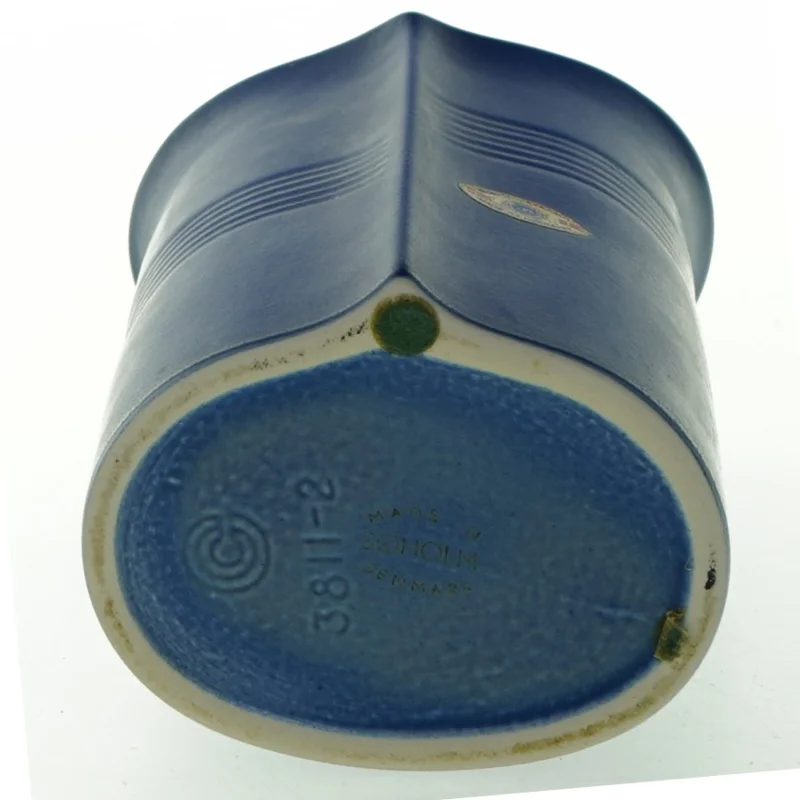 Blå keramikvase fra Søholm fra Søholm (str. 20 cm)