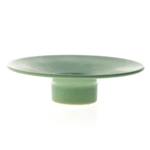 Grøn keramikfad (str. Ø 18 cm)