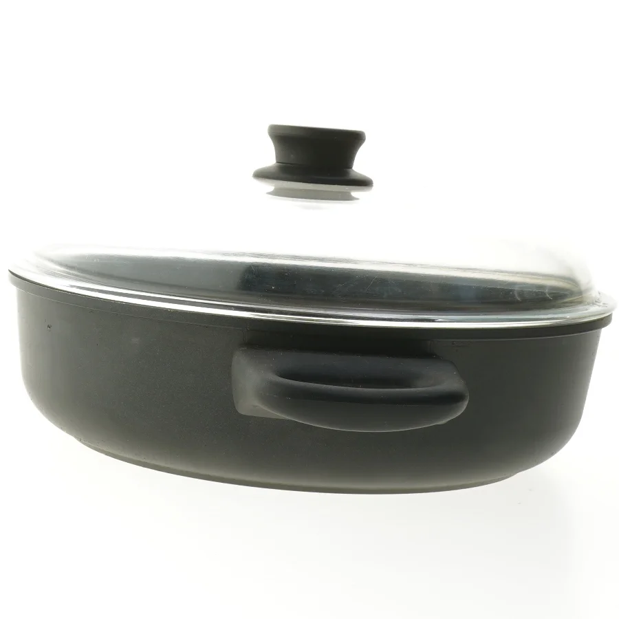 Rund gryde med låg (str. Ø 27x8 cm)