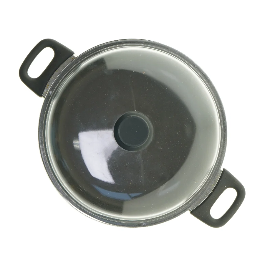 Rund gryde med låg (str. Ø 27x8 cm)