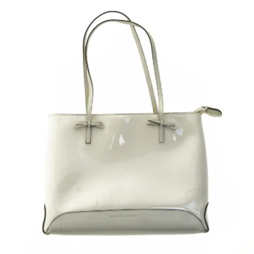 Hvid taske med skulderstropper fra David Jones (str. 25x32 cm)