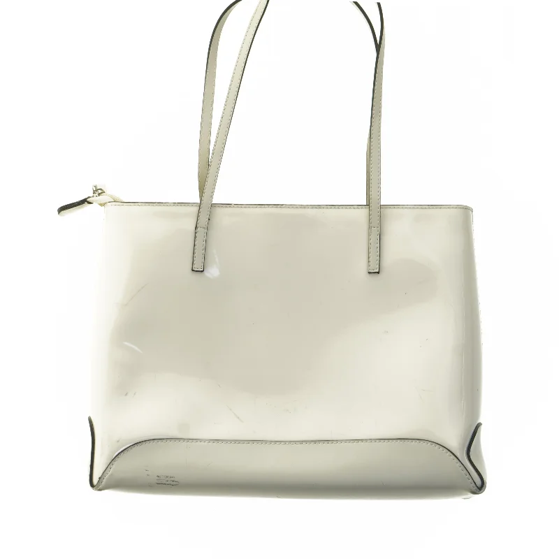 Hvid taske med skulderstropper fra David Jones (str. 25x32 cm)