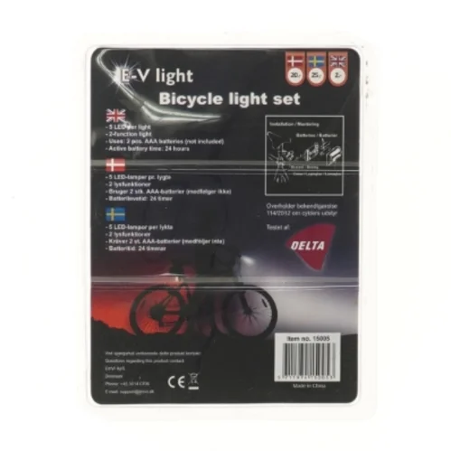Cykellygtesæt fra Delta (str. 6x4,3 cm)
