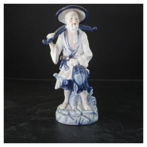 Keramikfigur af fisker (str. 25x9 cm)