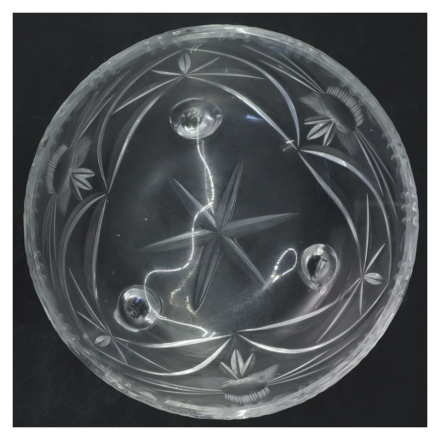 Krystalskål på fødder (str. Ø 16x8 cm)