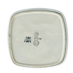 Firkantet dekorativ tallerken fra Royal Copenhagen (str. 17x17 cm)