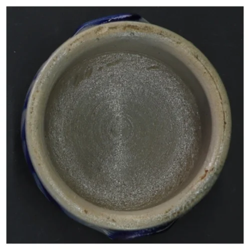 Keramikskål med blå mønster (str. Ø 10x5 cm)