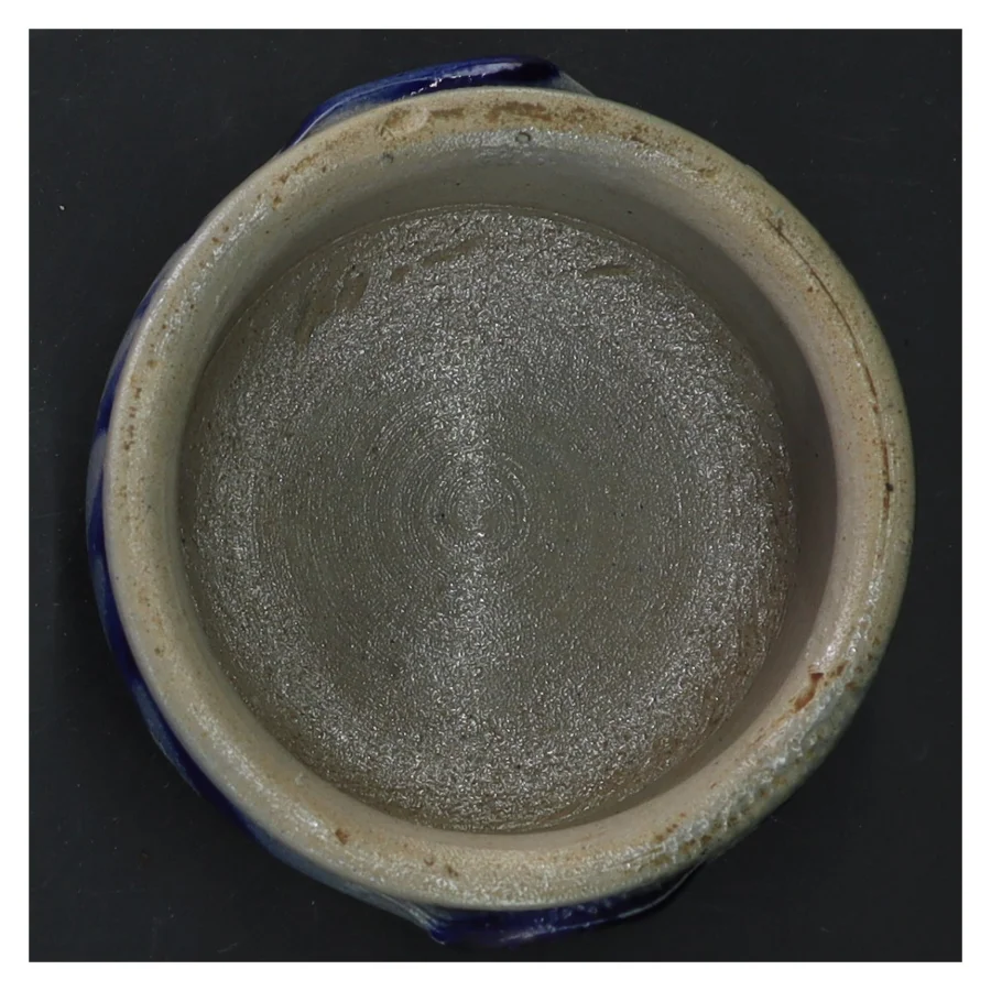 Keramikskål med blå mønster (str. Ø 10x5 cm)