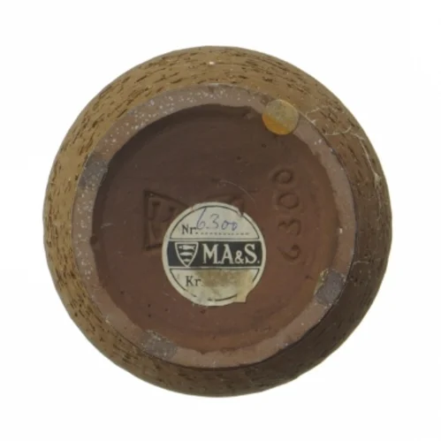 Keramisk vase michael andersen (str. Ø. 5,5 cm. længde, 33 cm)