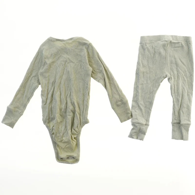 Langærmet bodystocking og leggings sæt til børn fra KappAhl (str. 86)