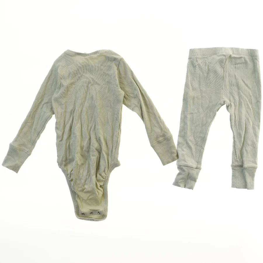 Langærmet bodystocking og leggings sæt til børn fra KappAhl (str. 86)