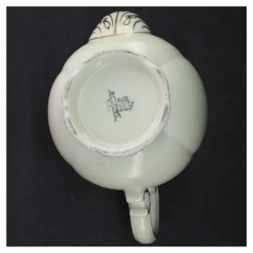 Porcelænskande med låg (str. 24 cm)