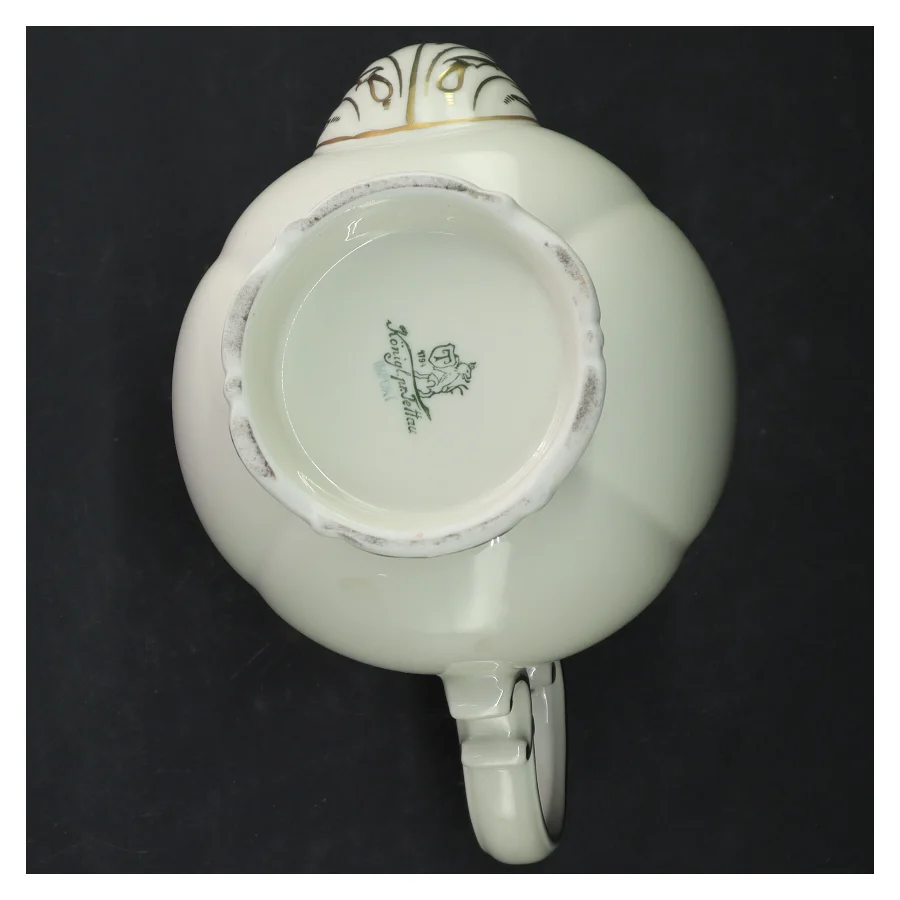 Porcelænskande med låg (str. 24 cm)