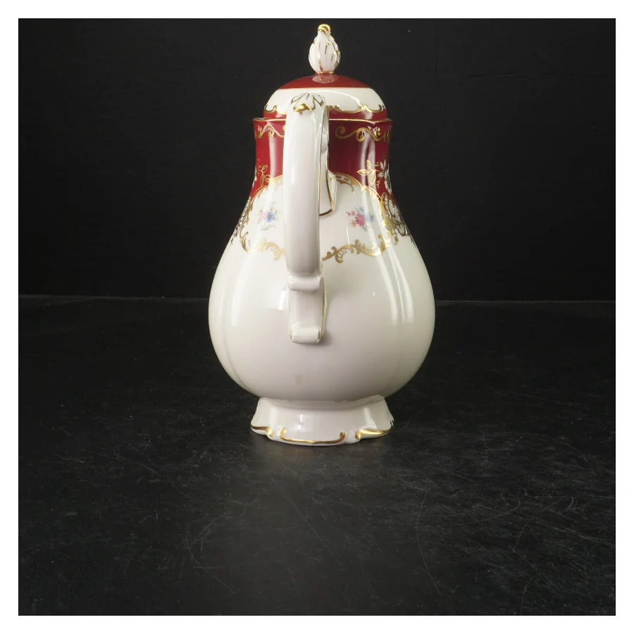 Porcelænskande med låg (str. 24 cm)