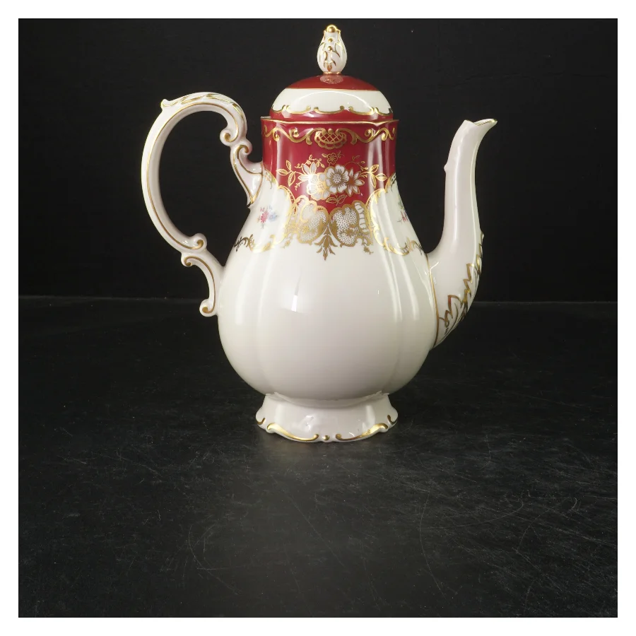 Porcelænskande med låg (str. 24 cm)