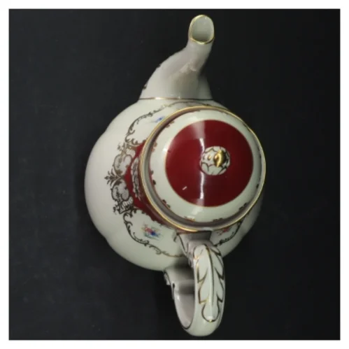 Porcelænskande med låg (str. 24 cm)