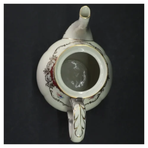 Porcelænskande med låg (str. 24 cm)
