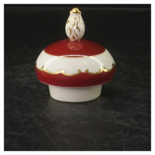 Porcelænskande med låg (str. 24 cm)