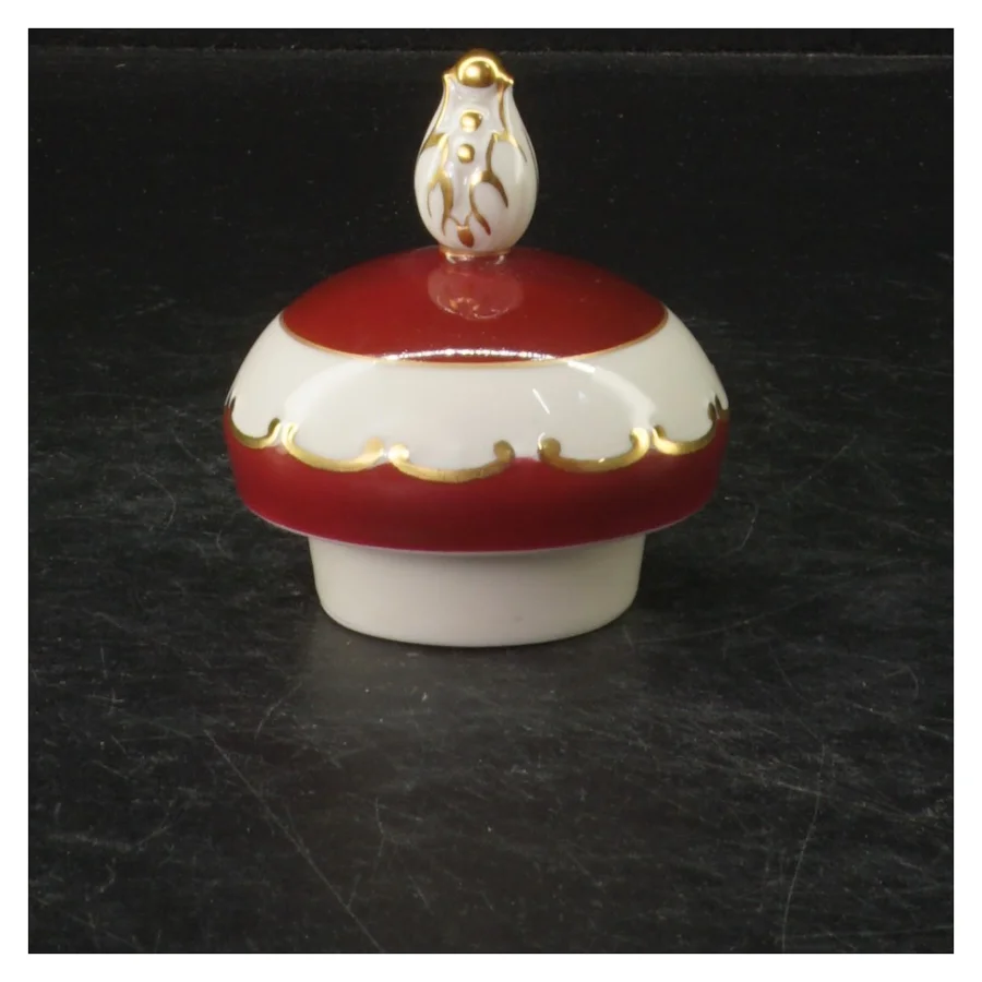Porcelænskande med låg (str. 24 cm)