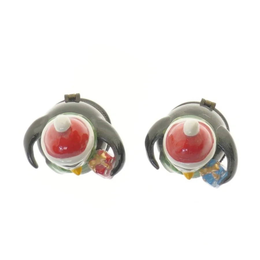 Keramiske pingvinfigurer med låg (str. 10 cm)