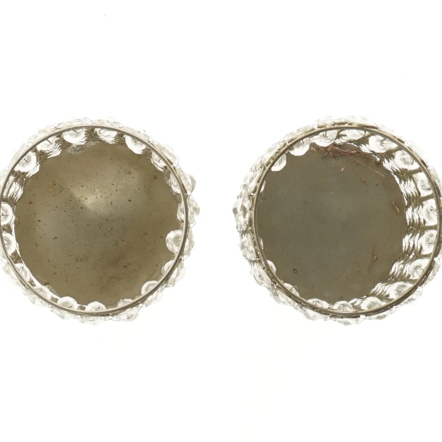 Sæt af dekorerede lysestager fra Adore (str. Ø 11x15,5 cm)