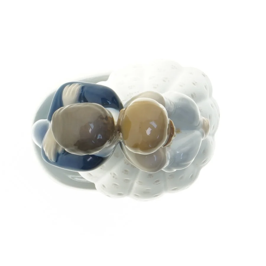 Porcelænsfigur af dreng og pige fra B&G (str. 20 cm)