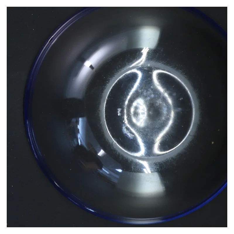 Rund glasskål (str. Ø 21x11 cm)