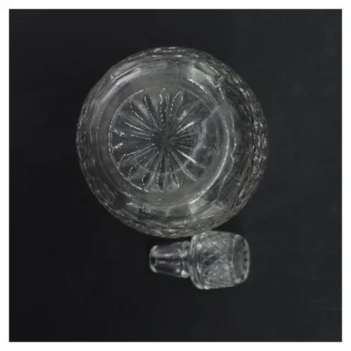 Glaskaraffel med prop (str. Ø 10x h 27 cm)