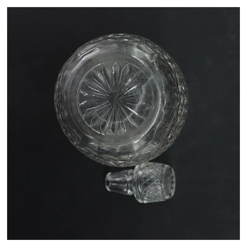 Glaskaraffel med prop (str. Ø 10x h 27 cm)