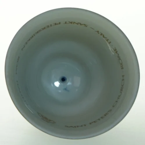 Dekorativ keramisk klokke fra Copenhagen Porcelain (str. Ø, 10 cm x 13 cm)