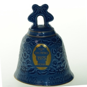 Dekorativ keramisk klokke fra Copenhagen Porcelain (str. Ø, 10 cm x 13 cm)