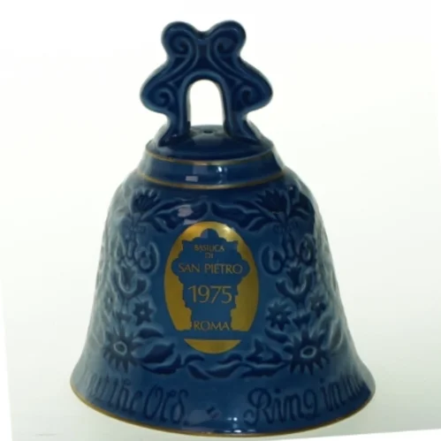 Dekorativ keramisk klokke fra Copenhagen Porcelain (str. Ø, 10 cm x 13 cm)