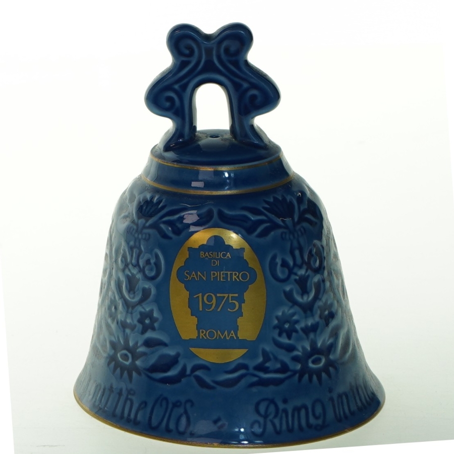 Dekorativ keramisk klokke fra Copenhagen Porcelain (str. Ø, 10 cm x 13 cm)