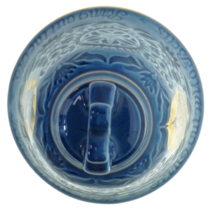 Dekorativ keramisk klokke fra Copenhagen Porcelain (str. Ø, 10 cm x 13 cm)