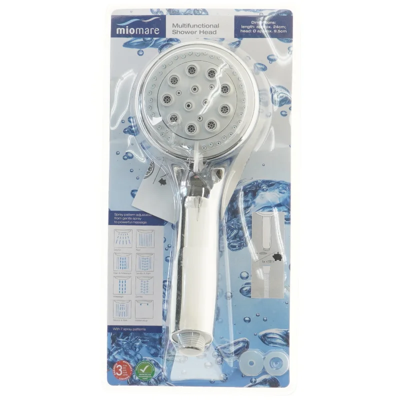 Brusehoved med flere funktioner fra Miomare (str. Ø 9,5 cm længde 24 cm)