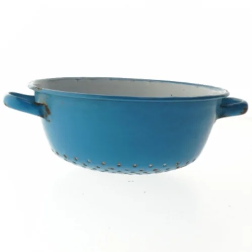 Blå emaljeret si (str. Ø. 19 cm)