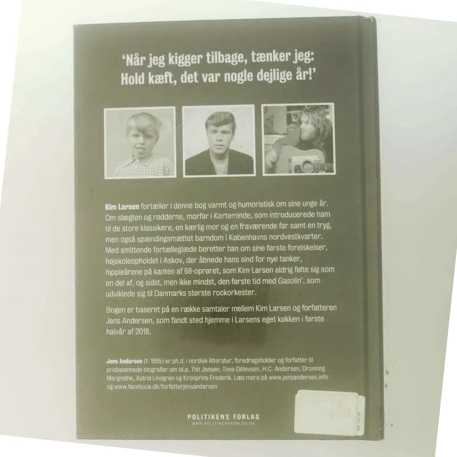 Mine unge år - Kim Larsen af Jens Andersen (Bog)