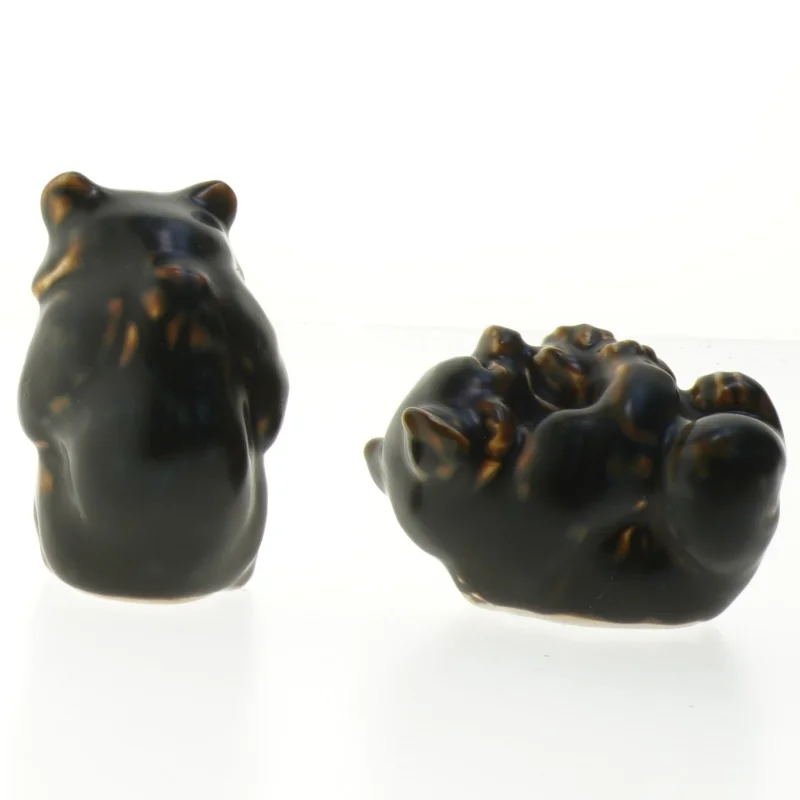 Keramiske bjørnefigurer fra Royal Copenhagen (str. 9 cm)