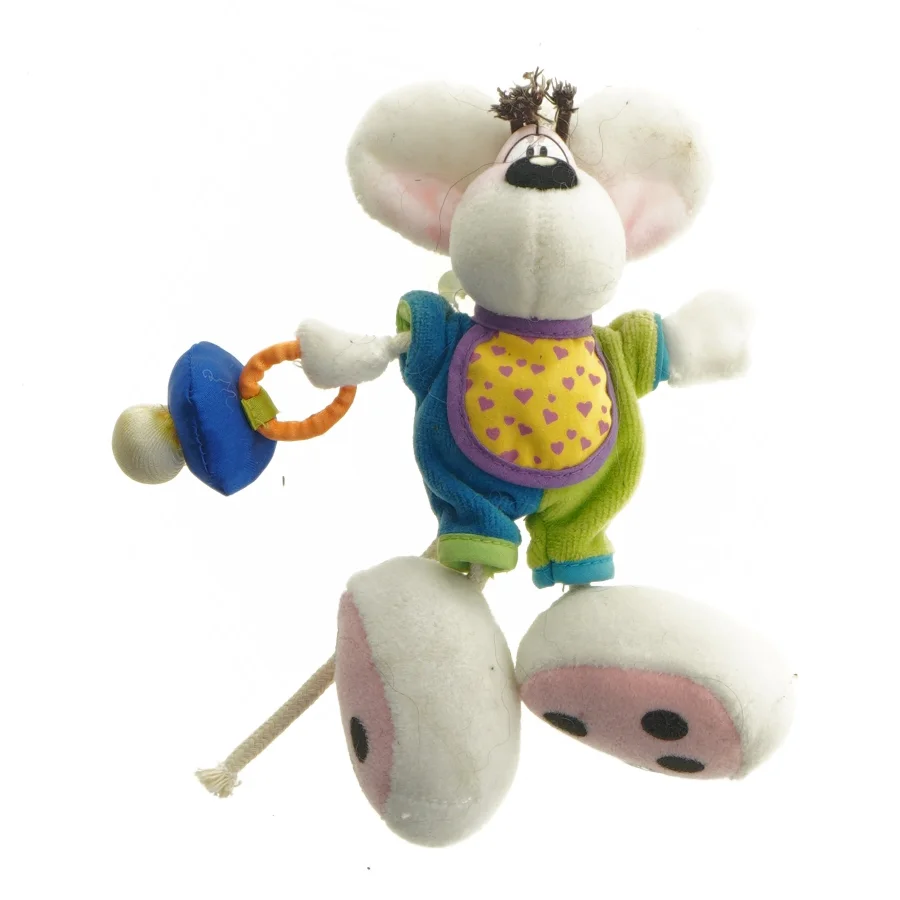 Didl Plysmuslegetøj med ring (str. 18 cm)