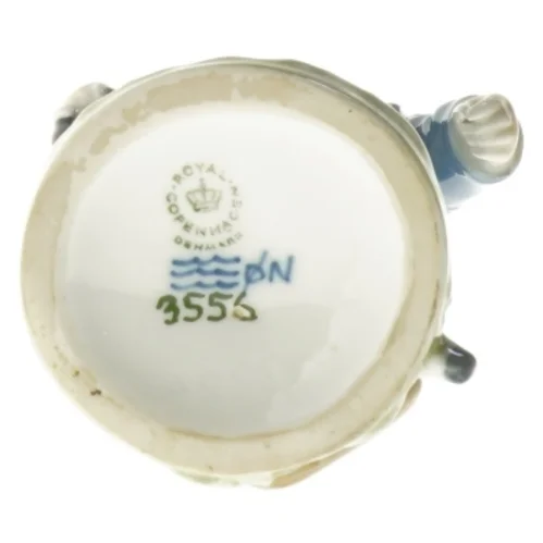 Porcelænsfigur med frakke og paraply fra Royal Copenhagen (str. 18,5 cm)