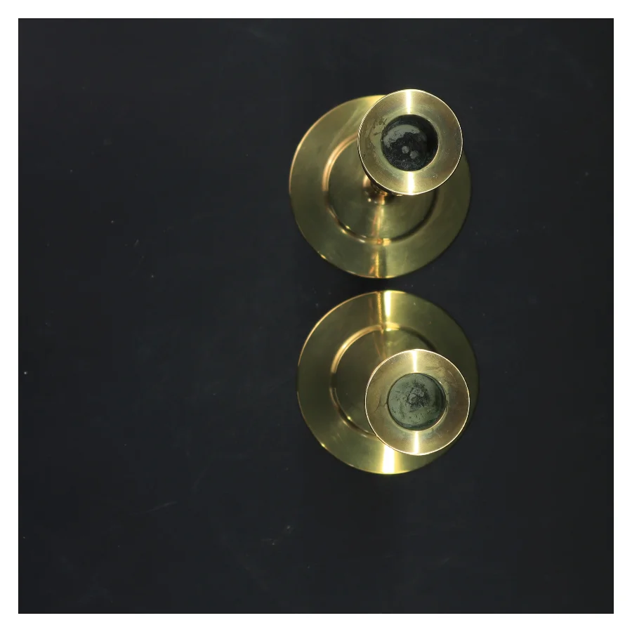 Messing lysestager (str. 21 cm)