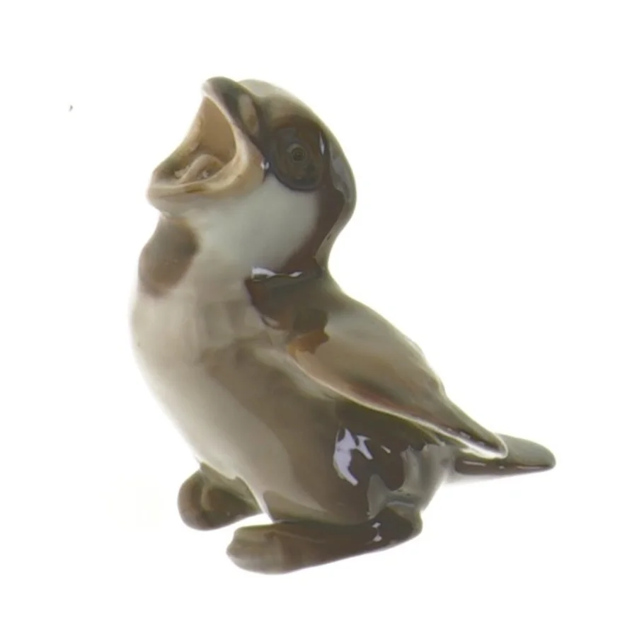 Porcelænsfigur af fugl (str. 8,5 cm) fra Bing & Grøndahl