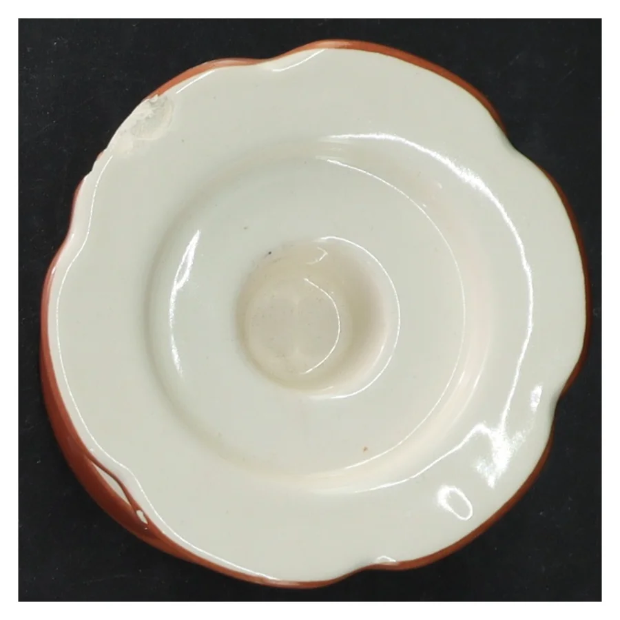 Sæt af to dekorerede lysestager fra Horishin Potteries (str. 13 cm. og 9 cm)